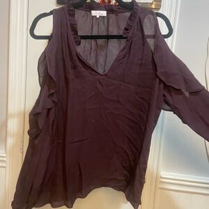 Parker Plum Ruffled Blouse